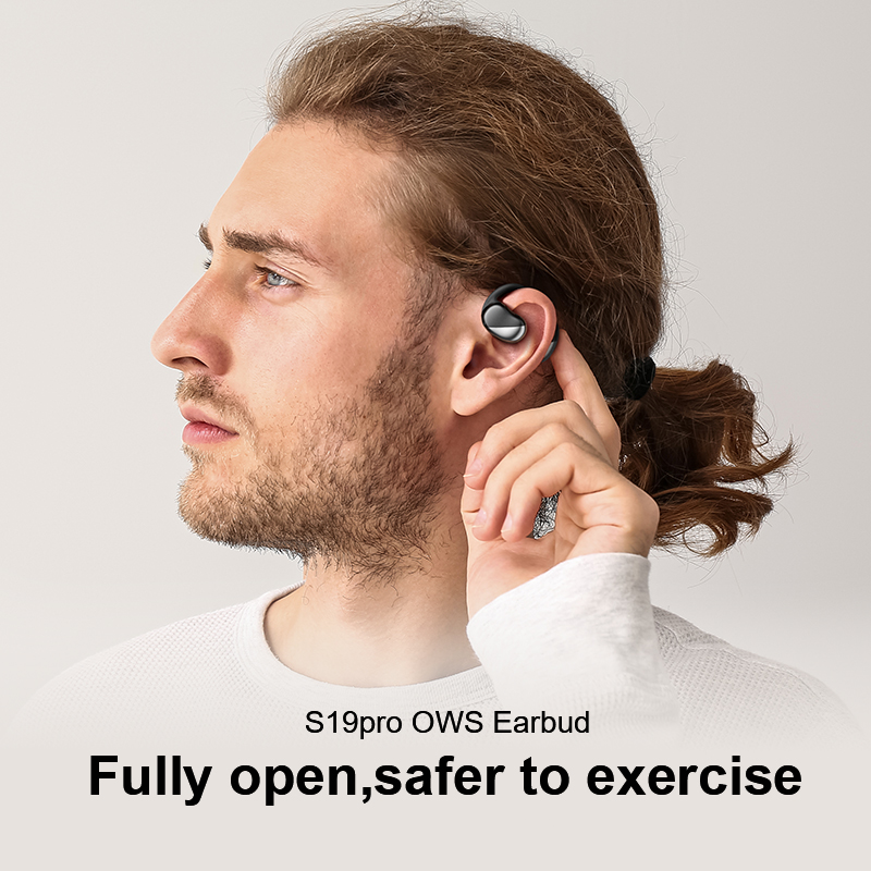 Oreillettes en silicone à son stéréo 360 ° OWS Écouteurs ouverts audio directionnels 